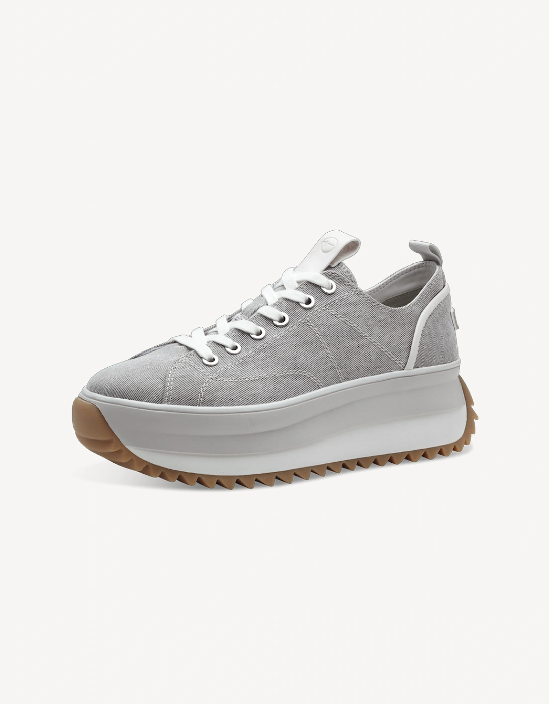 Women's 1-23731-41-204 Lace-up Trainer Light Grey, 8 of 7