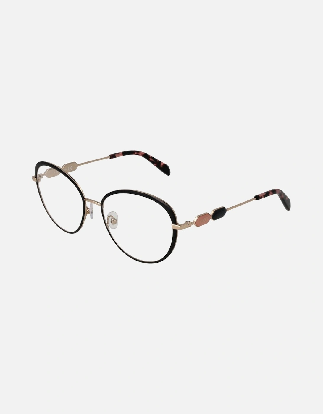 Round Full-Rim Metal Frame Glasses Women - Black, 6 of 5
