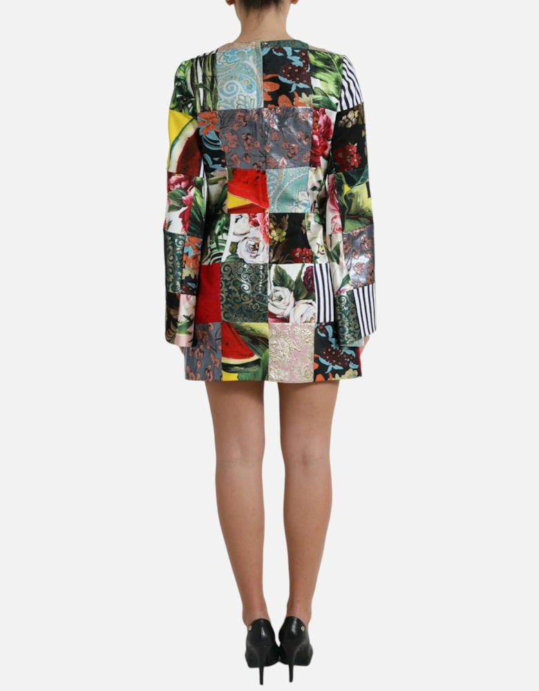Jacquard Floral Shift Mini Dress Women - Multicolor Dresses