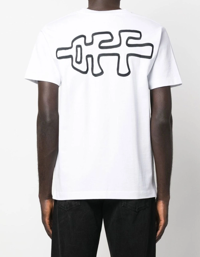 Rocks Type Print T-Shirt in White