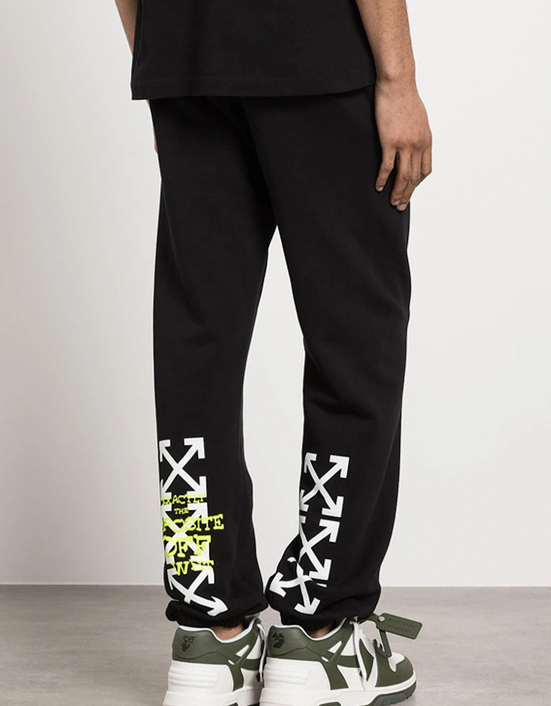 Opposite Arrows Printed Joggers in Black