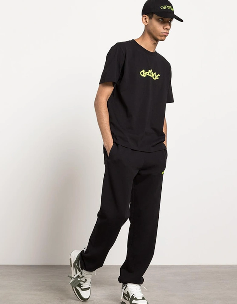 Opposite Arrows Printed Joggers in Black