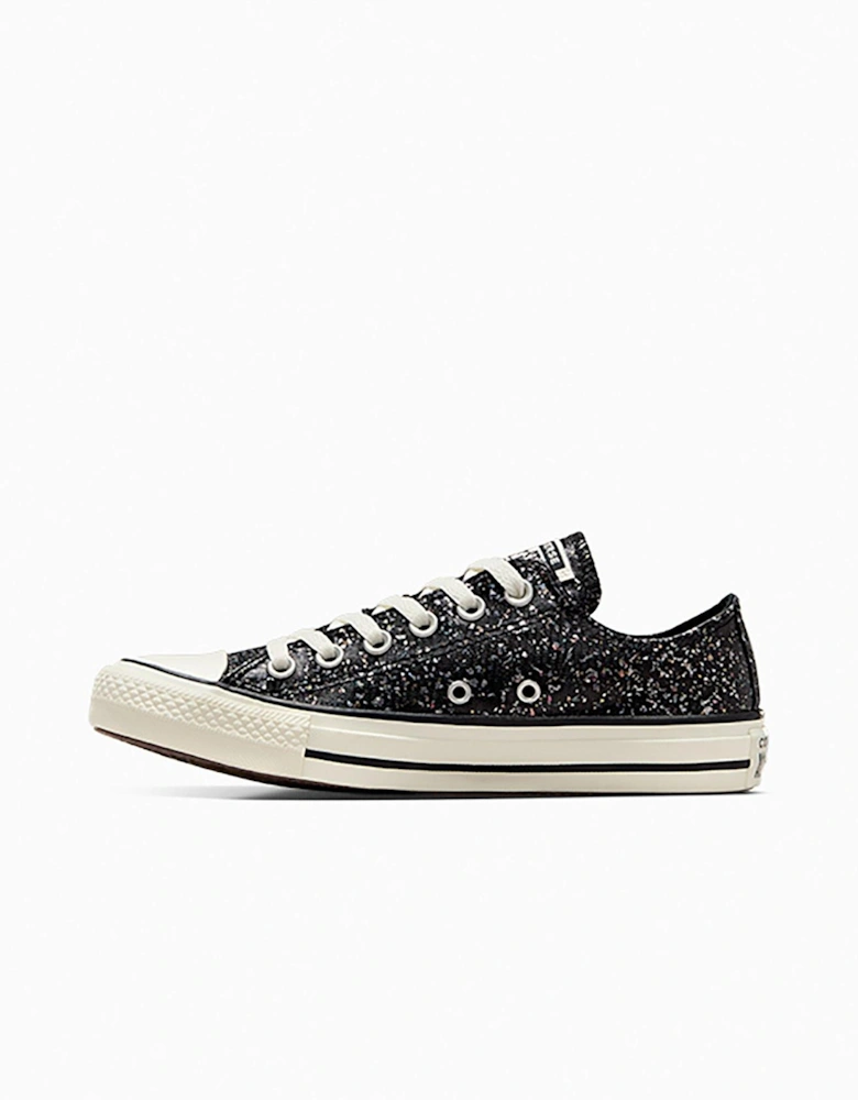 Womens Shinefetti Chuck Taylor All Star Trainers - Black