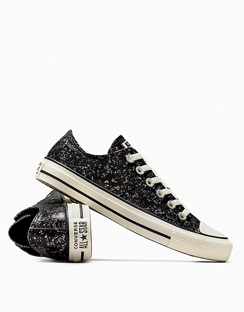 Womens Shinefetti Chuck Taylor All Star Trainers - Black