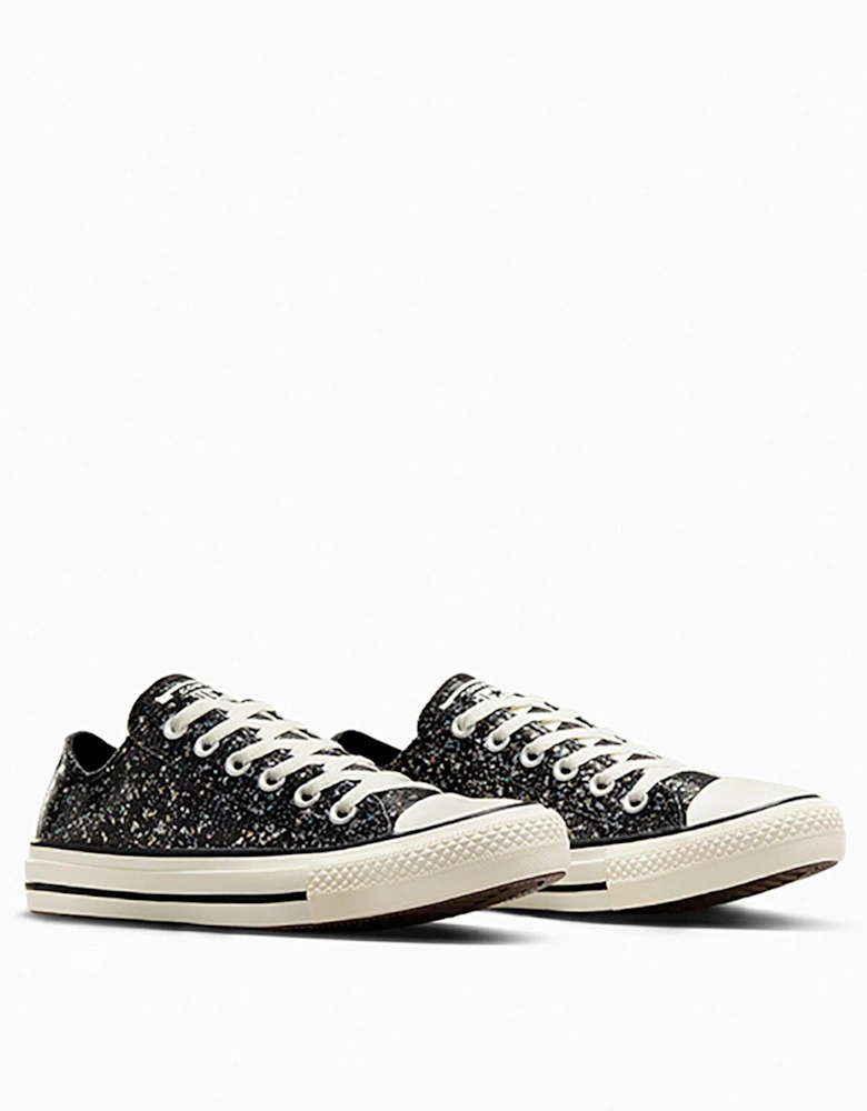 Womens Shinefetti Chuck Taylor All Star Trainers - Black