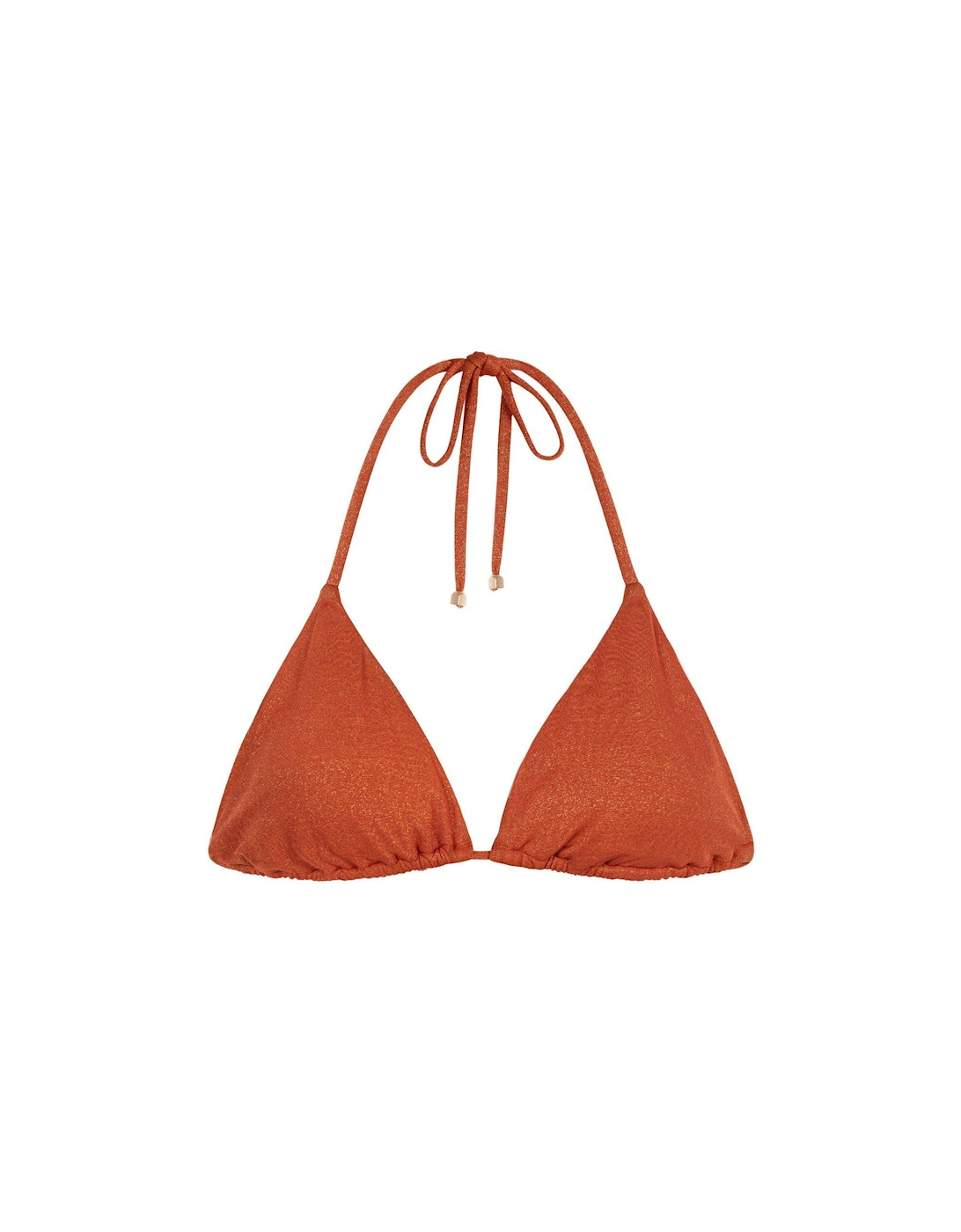 Metallic Triangle Bikini Top - Bronze