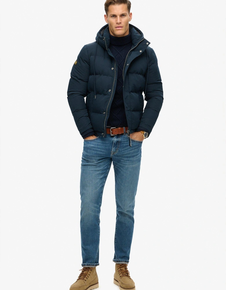 Everest Hooded Padded Coat - Navy