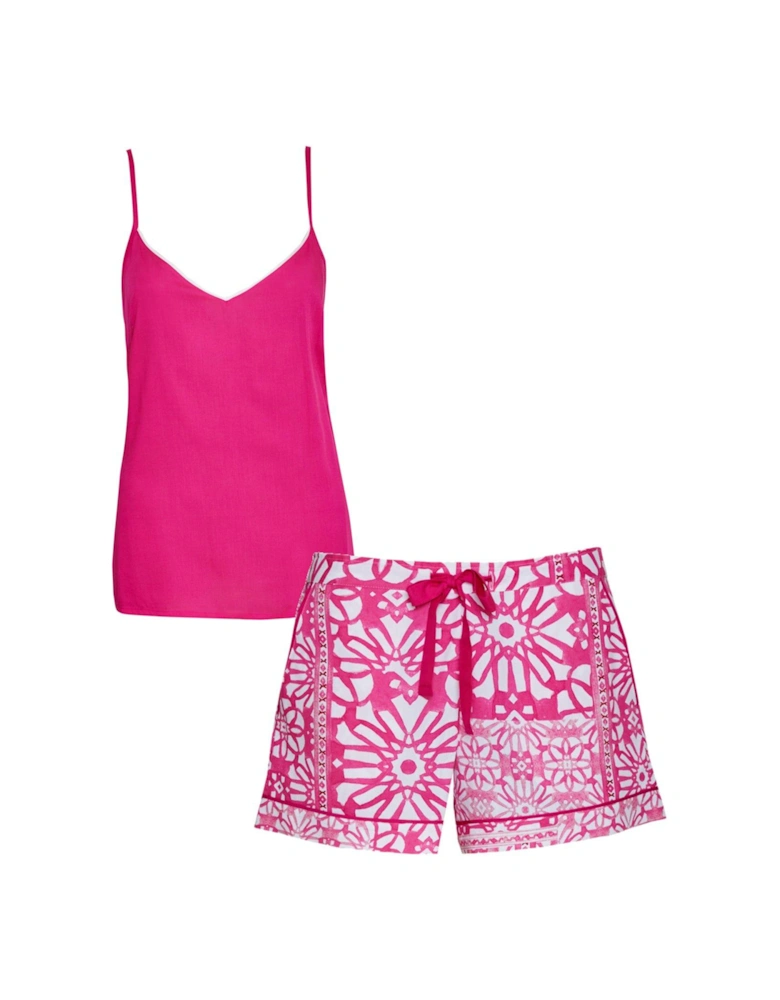 Modal Cami & Tile Print Short Set