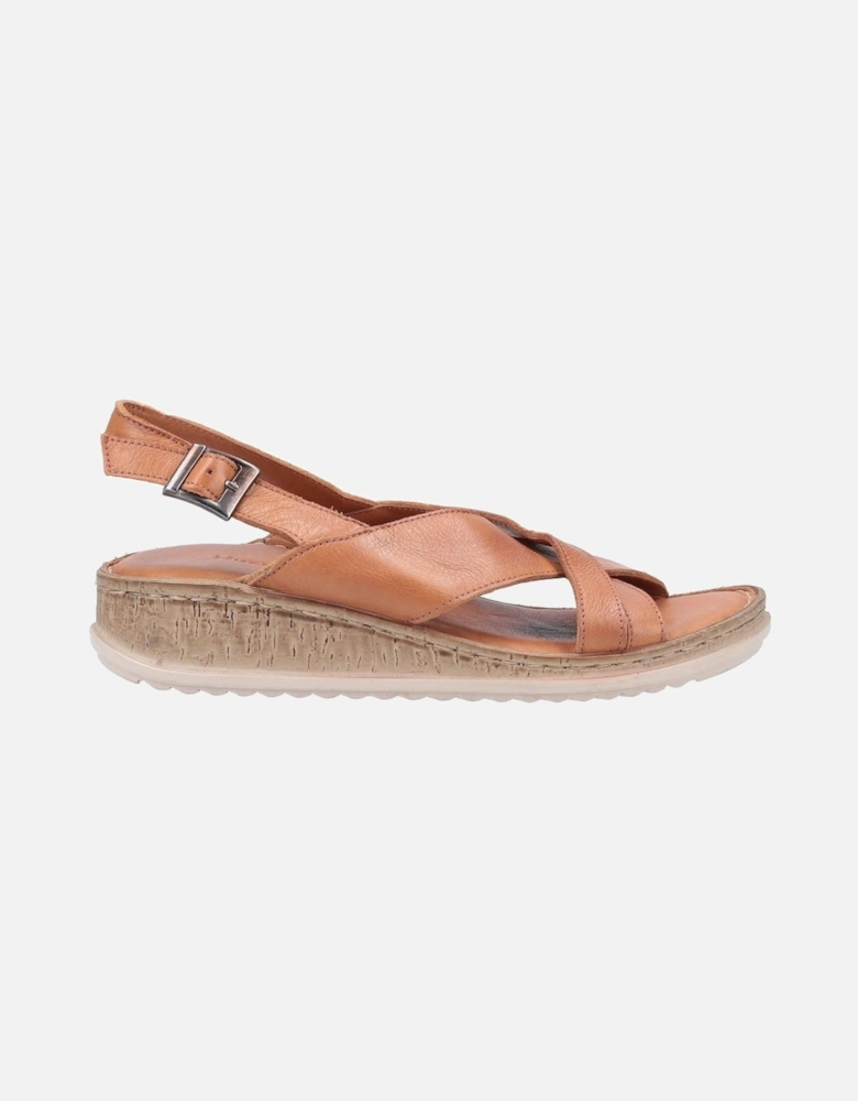 Womens/Ladies Elena Leather Wedge Sandal