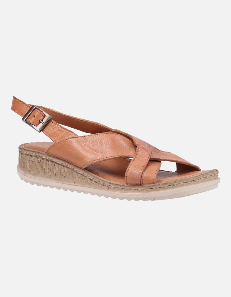 Womens/Ladies Elena Leather Wedge Sandal