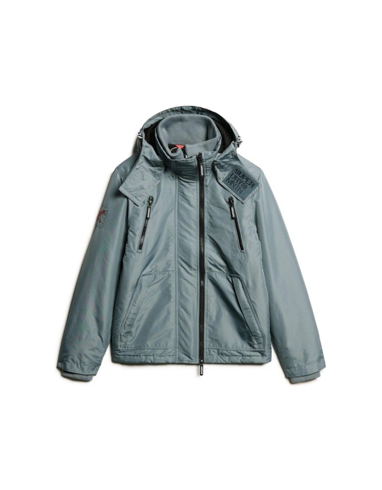 Hooded Mountain Windbreaker Jacket - Blue