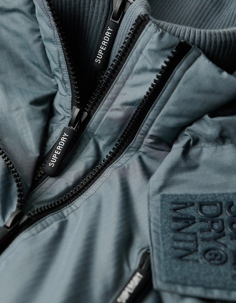 Hooded Mountain Windbreaker Jacket - Blue