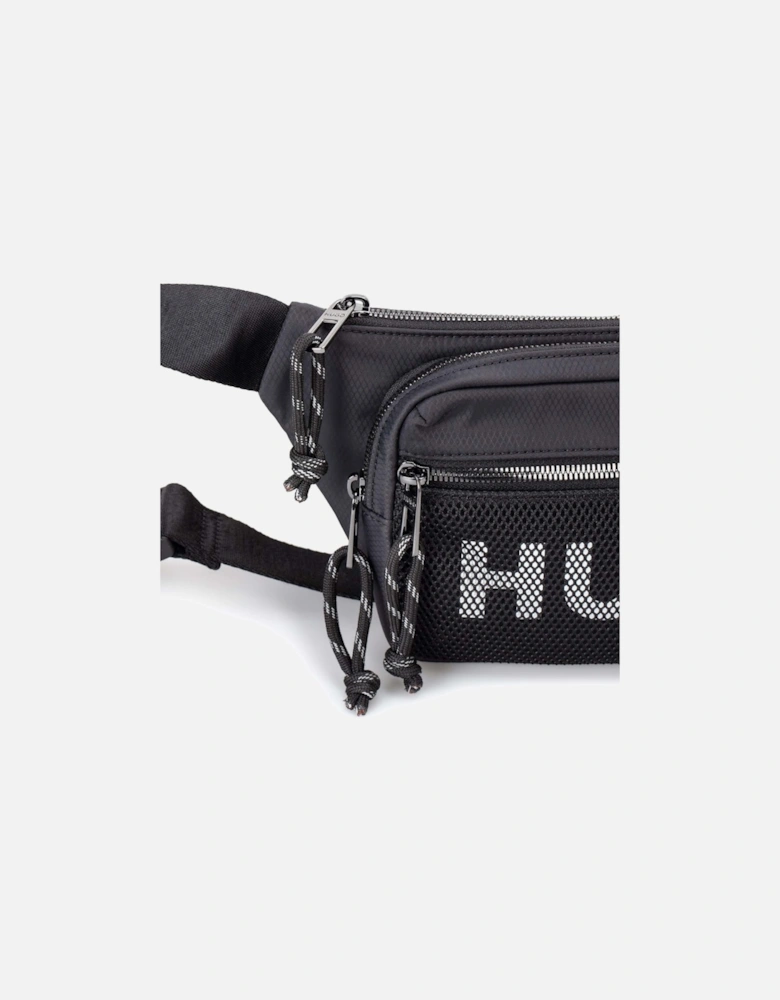 Contrast Logo & Mesh Overlay Belt Bag