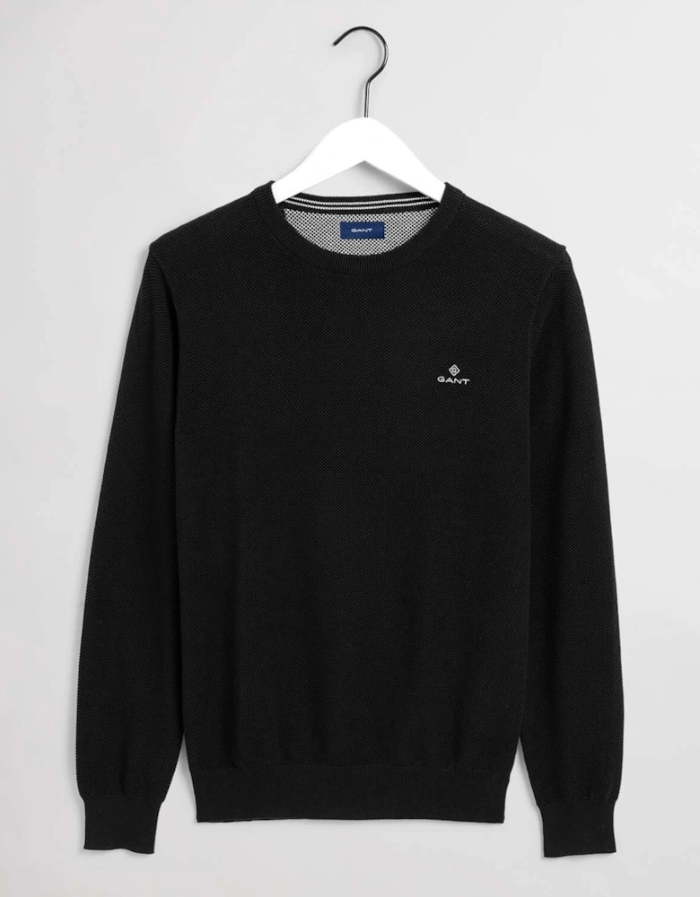 Cotton Piqué Crewneck Sweatshirt - Mens Cotton Pique Crew Sweat