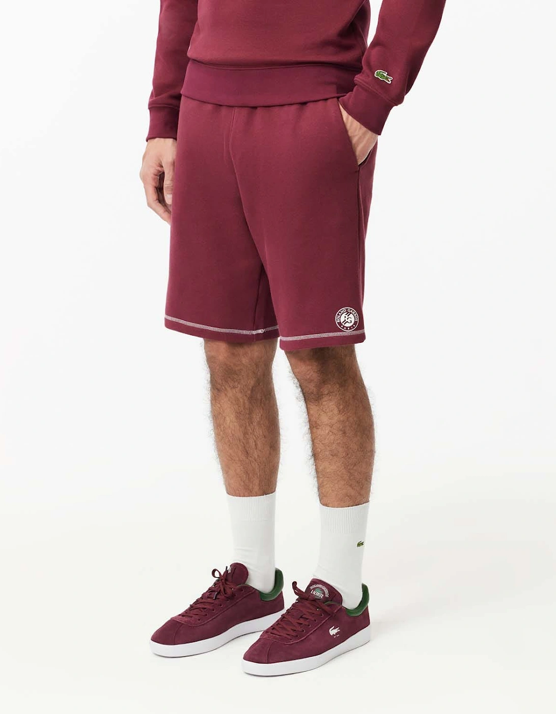 Lacoste Men's Roland Garros Edition Fleece Tennis Shorts - Red - Size: 32/30/31