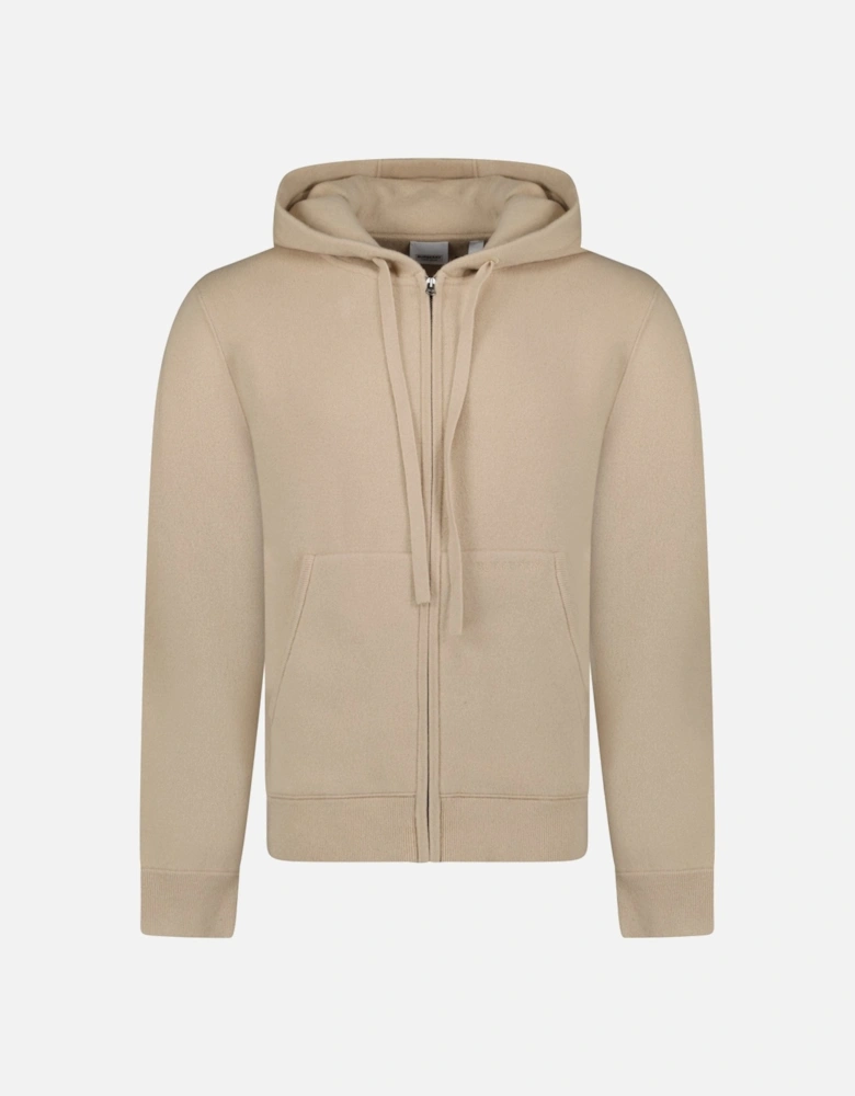 'Lindley' Knitted Cashmere Hoodie Soft Fawn Beige