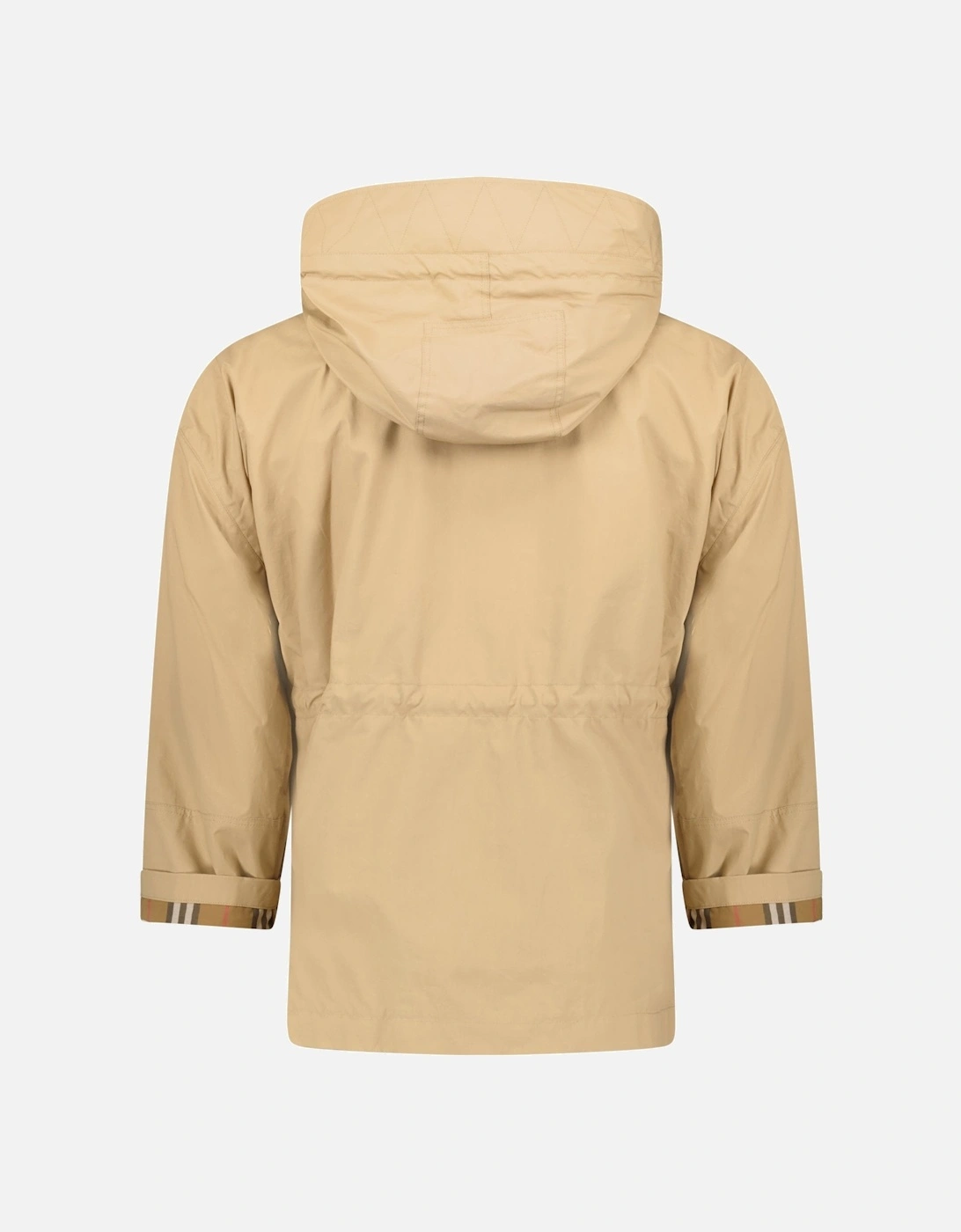 'Birley' Check Hooded Rain Jacket Archive Beige