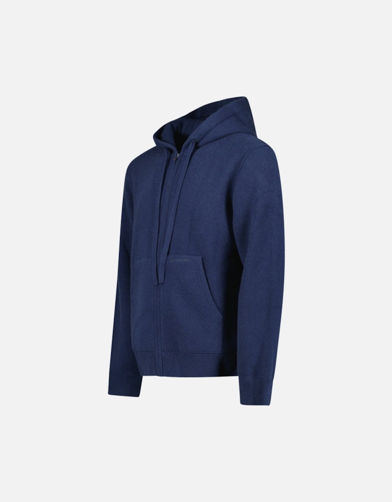 'Lindley' Knitted Cashmere Hoodie Navy