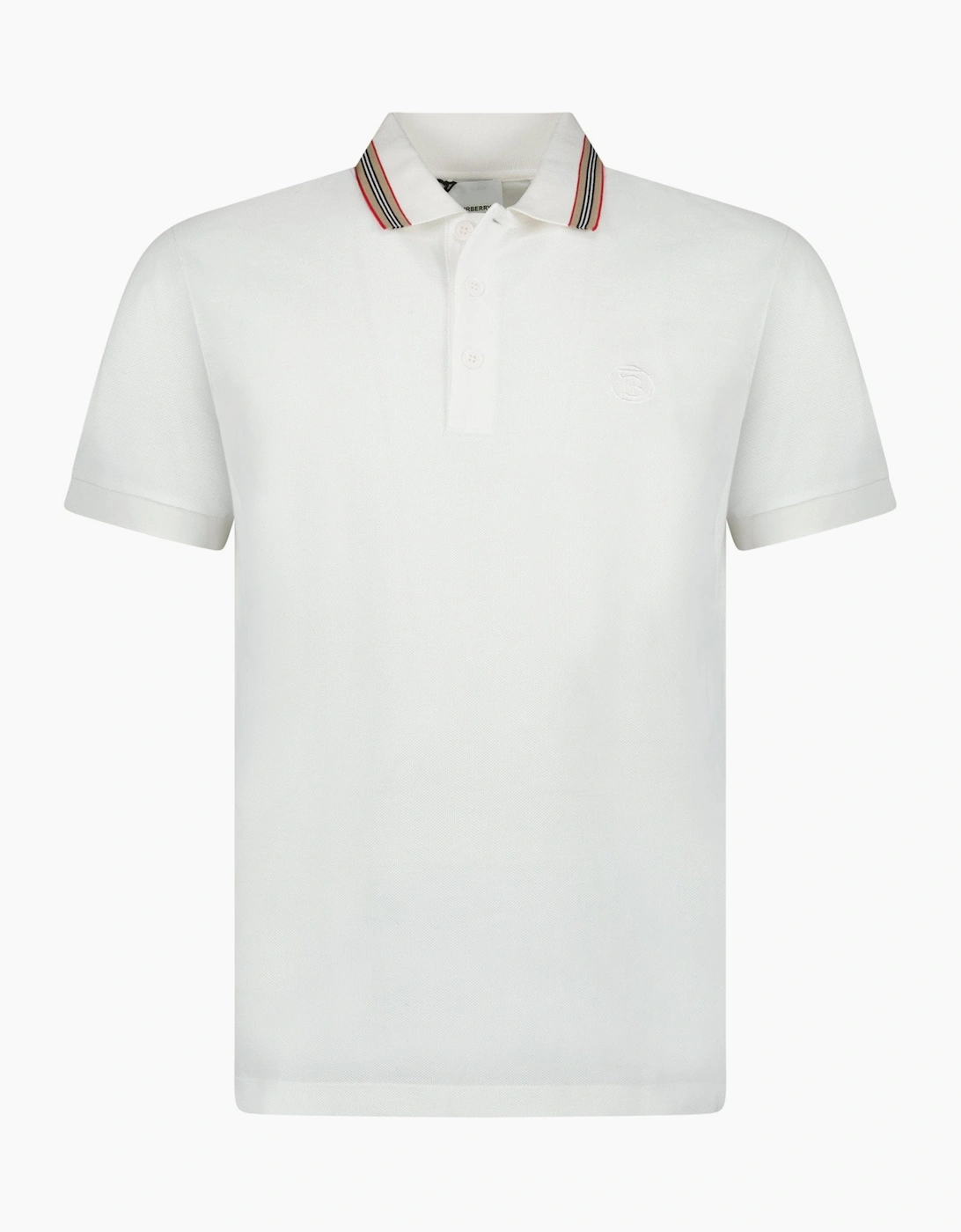 Burberry Men's Burberry 'Pierson' TB Collar Polo-Shirt White