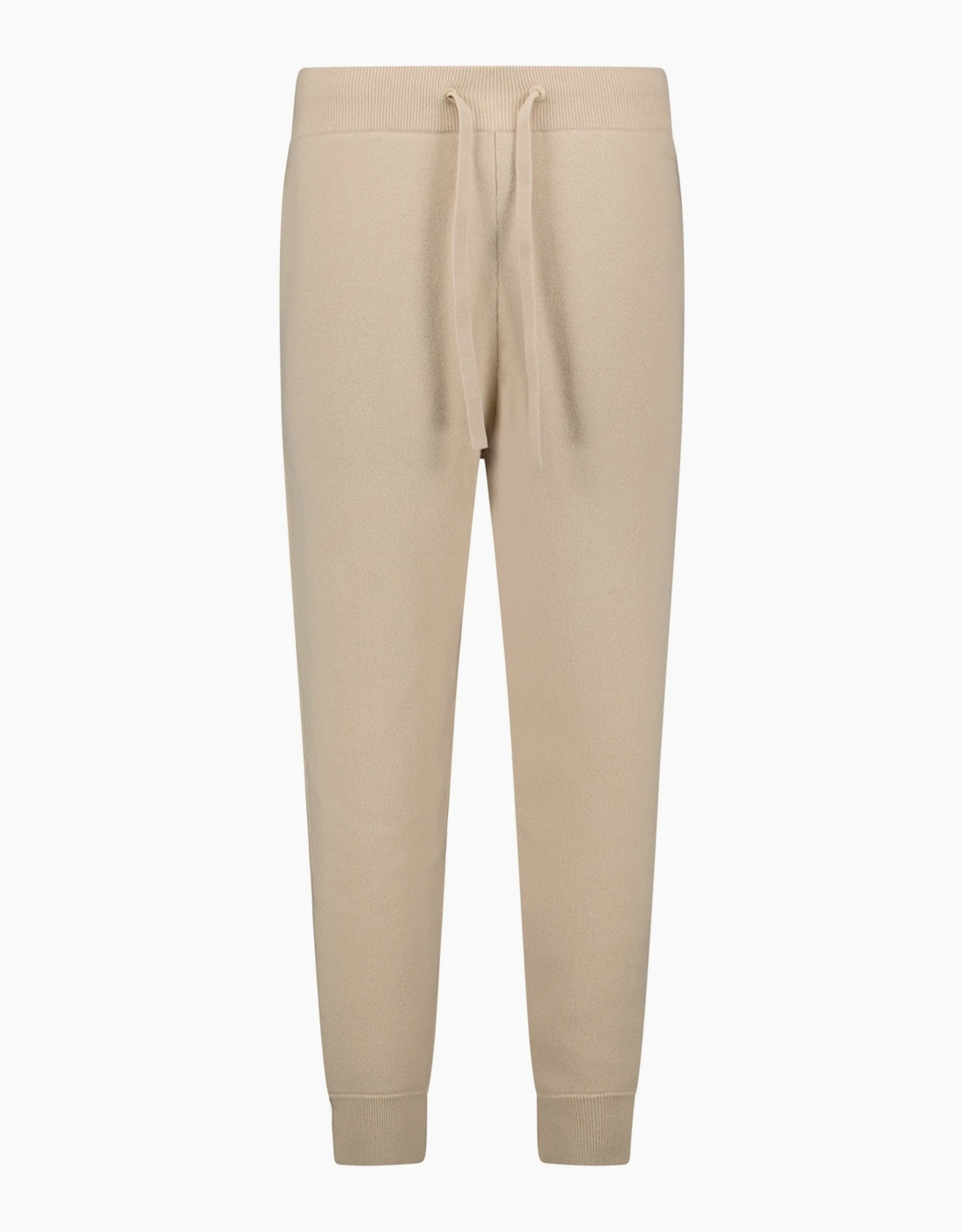 Burberry Men's Burberry 'Hunton' Knitted Cuffed Cashmere Sweatpants Soft Fawn Beige - Cream