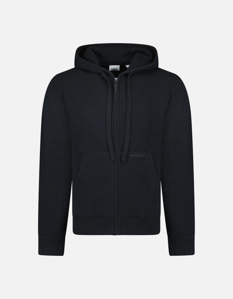 'Lindley' Knitted Cashmere Hoodie Black