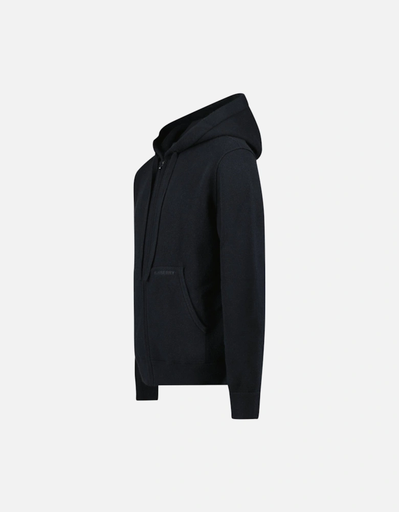 'Lindley' Knitted Cashmere Hoodie Black
