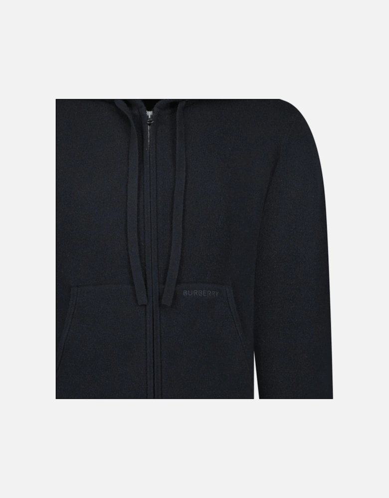 'Lindley' Knitted Cashmere Hoodie Black