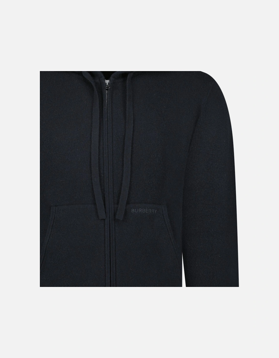 'Lindley' Knitted Cashmere Hoodie Black