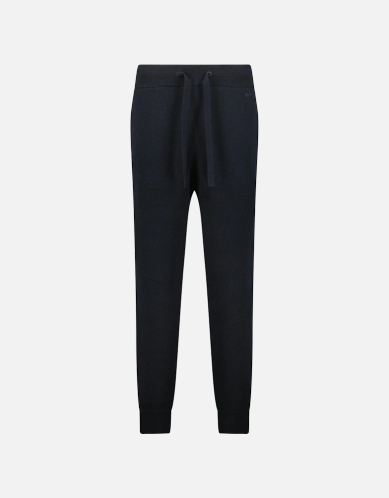'Hunton' Knitted Cuffed Cashmere Sweatpants Black