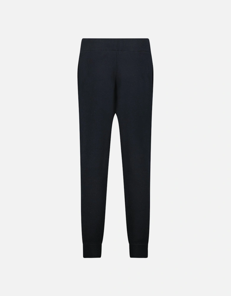 'Hunton' Knitted Cuffed Cashmere Sweatpants Black