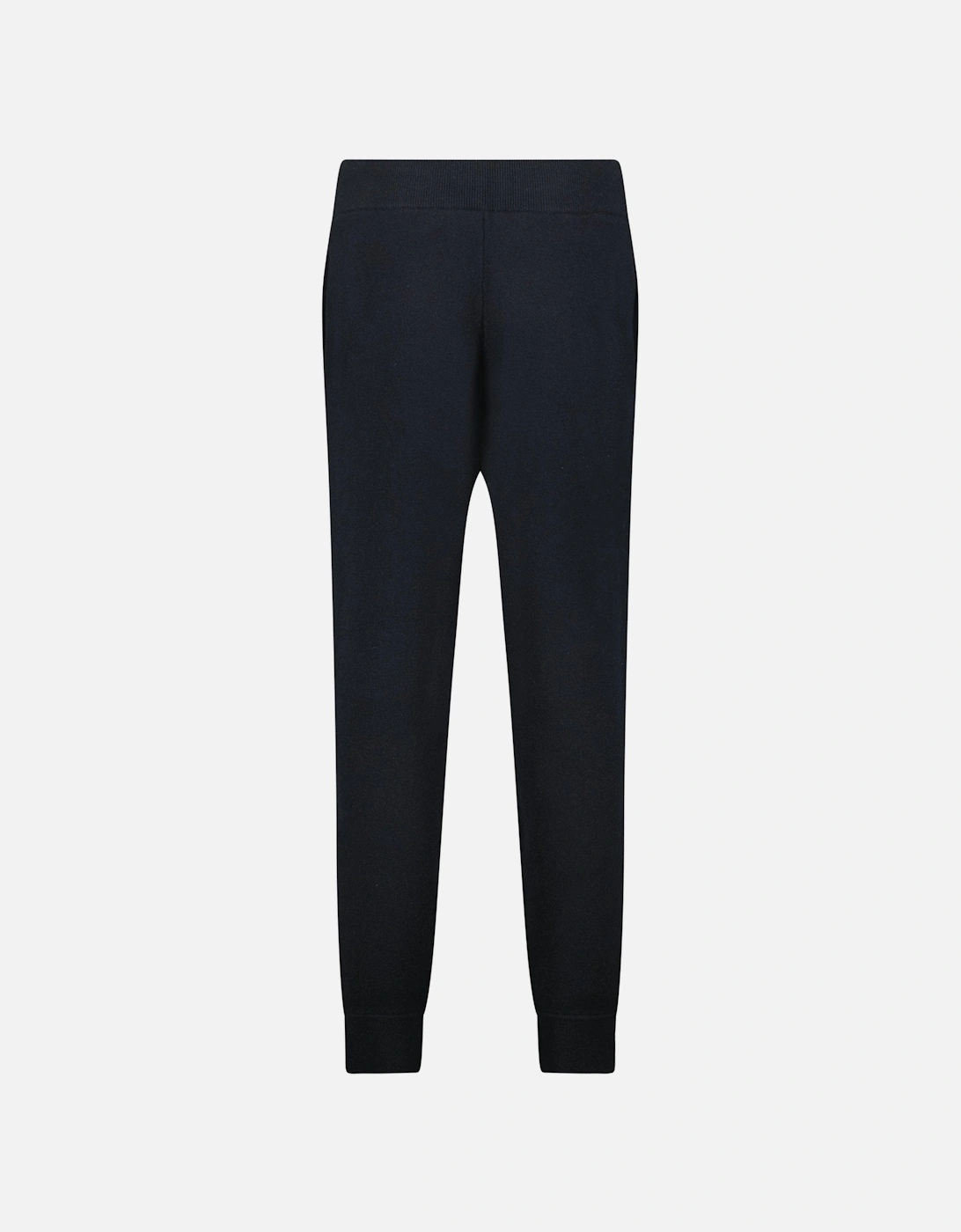 'Hunton' Knitted Cuffed Cashmere Sweatpants Black