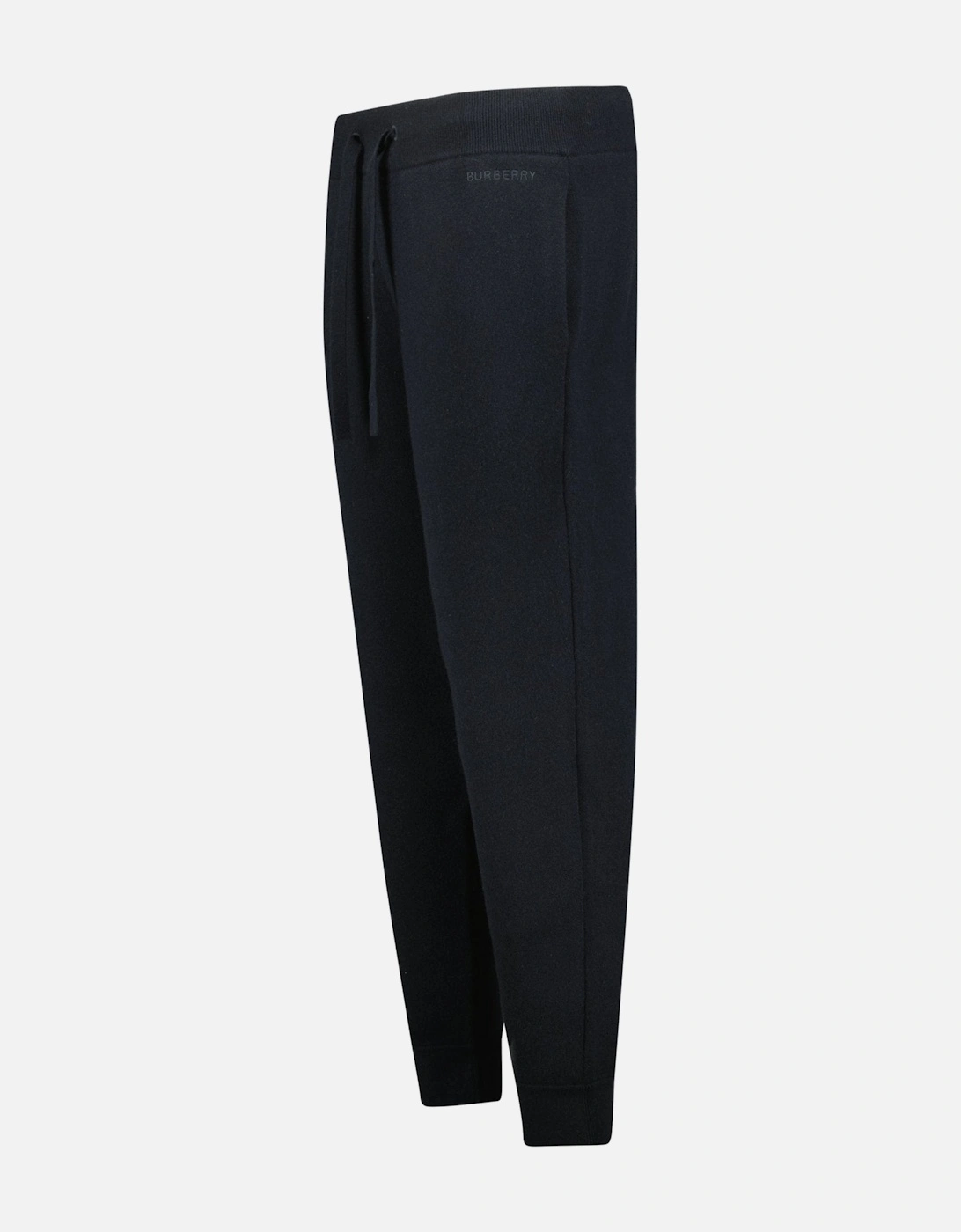 'Hunton' Knitted Cuffed Cashmere Sweatpants Black