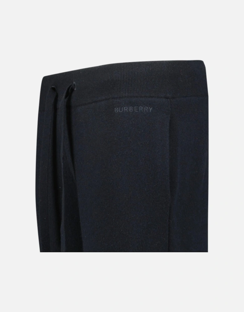 'Hunton' Knitted Cuffed Cashmere Sweatpants Black