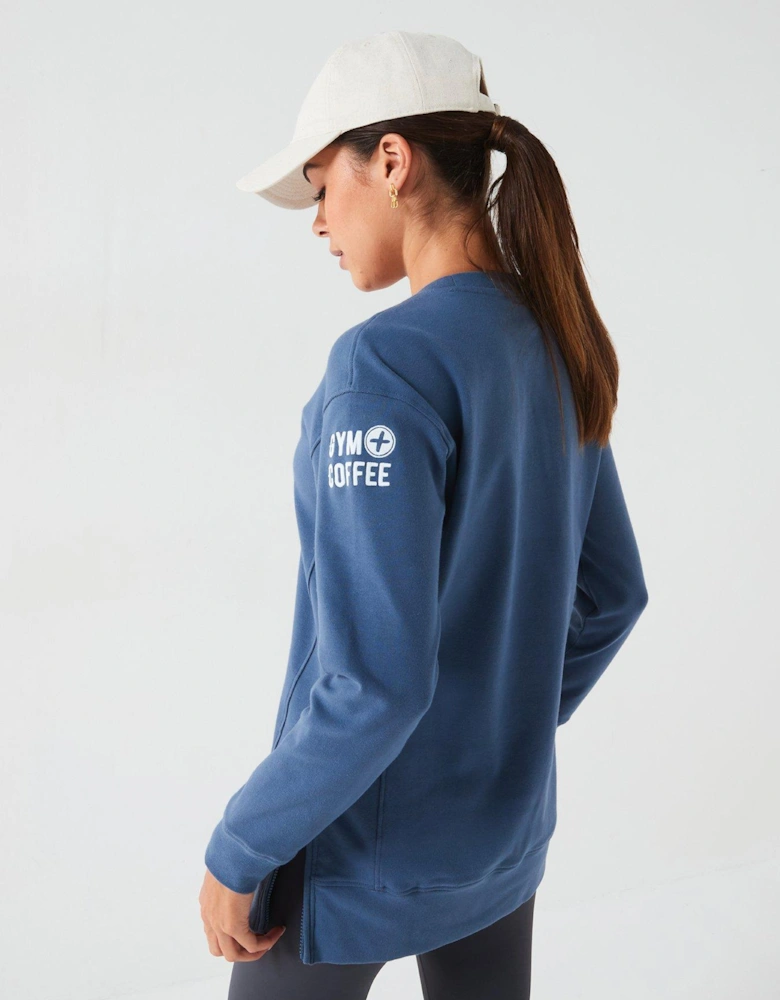 Women's Training Longline Crew - Blue