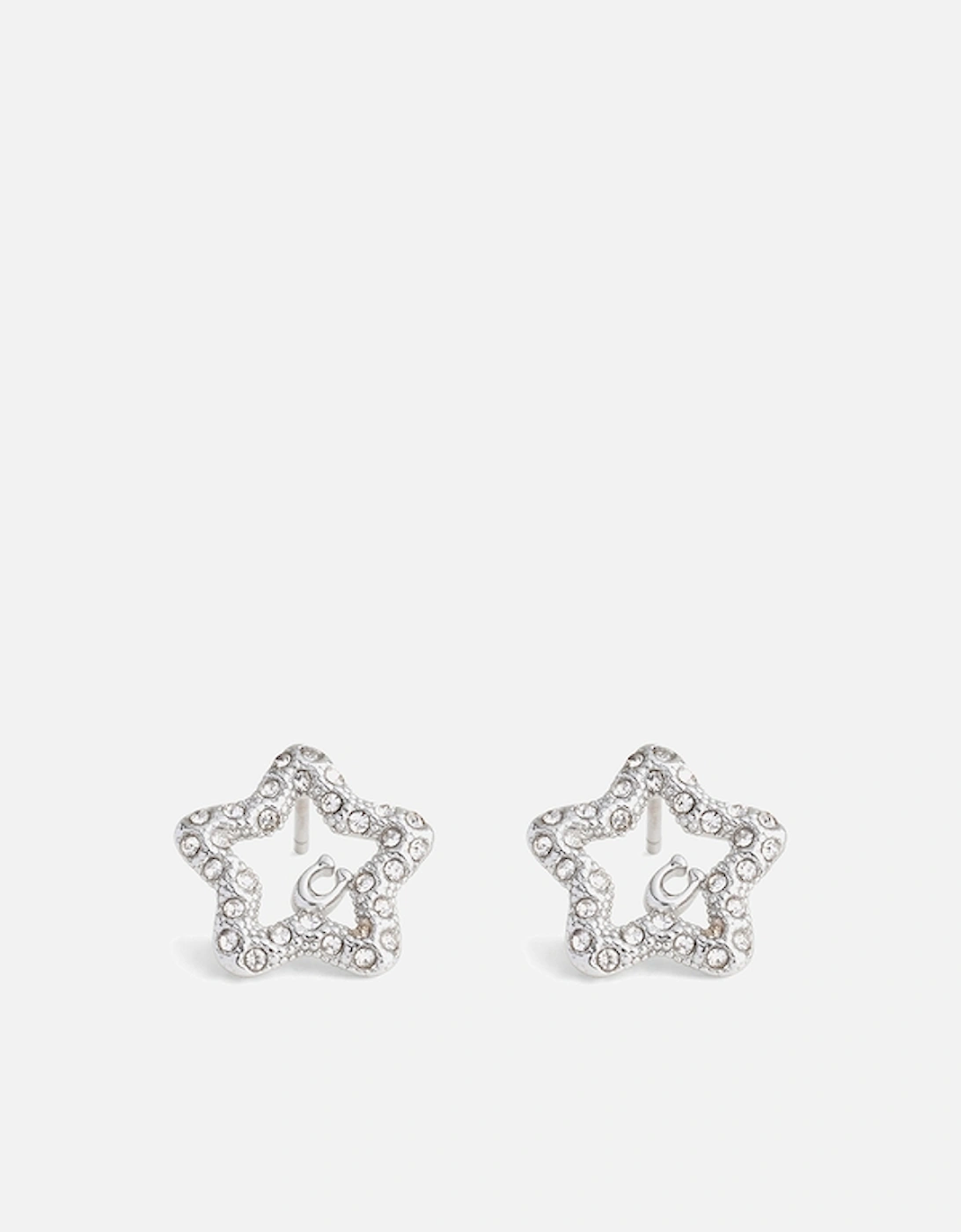 Signature Silver-Tone Pavé Star Stud Earrings, 2 of 1