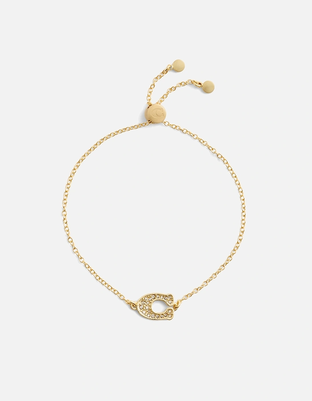 Signature Pavé C Gold-Plated Brass Slider Bracelet, 2 of 1