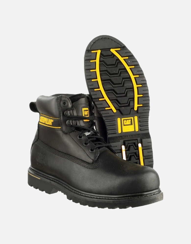 CAT Holton S3 Leather Black Safety Boots