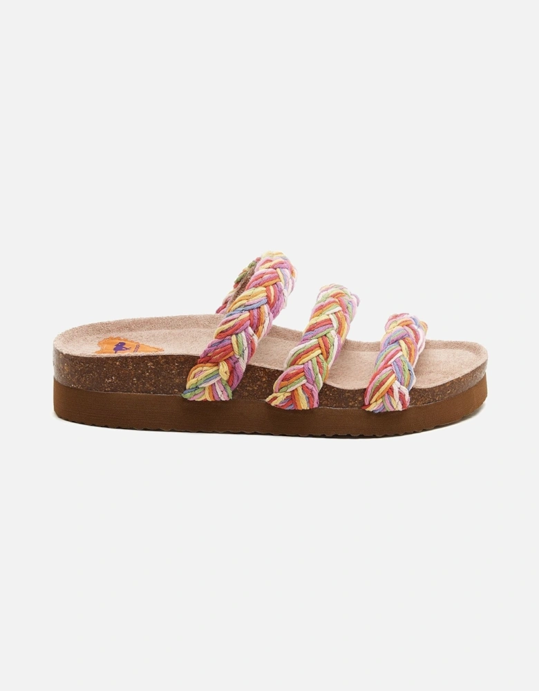 Ashley String Braid Cotton Women's Rainbow Sandals