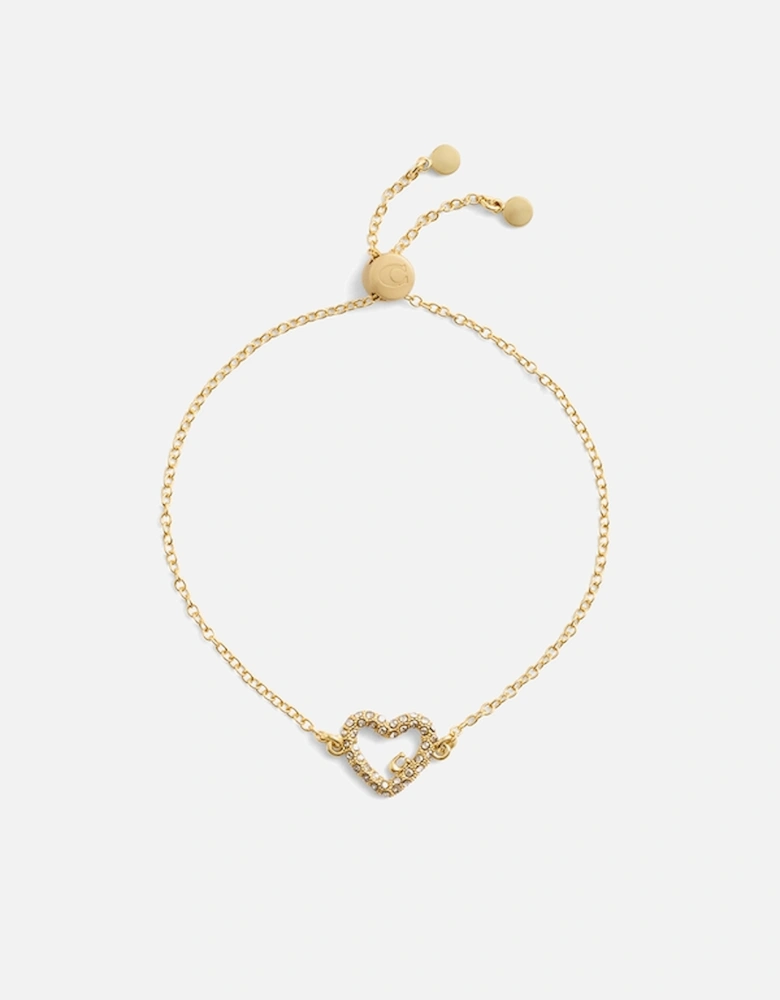 Signature Gold-Tone Pavé Slider Bracelet