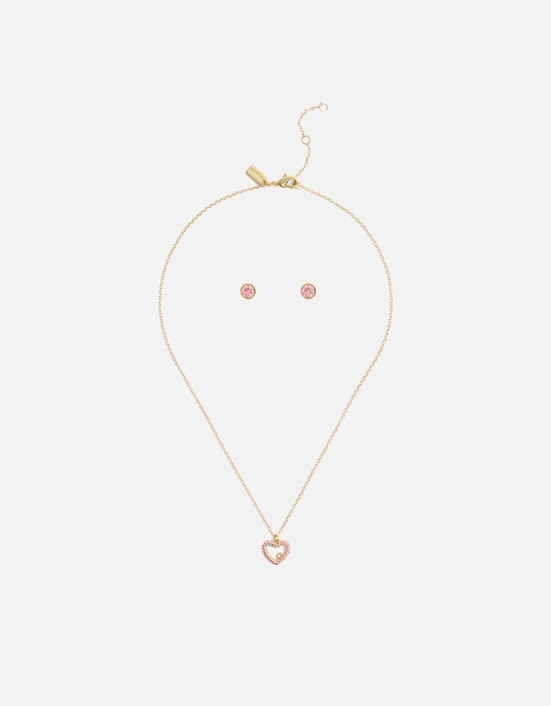 Signature Pavé Gold-Tone Heart Jewellery Set