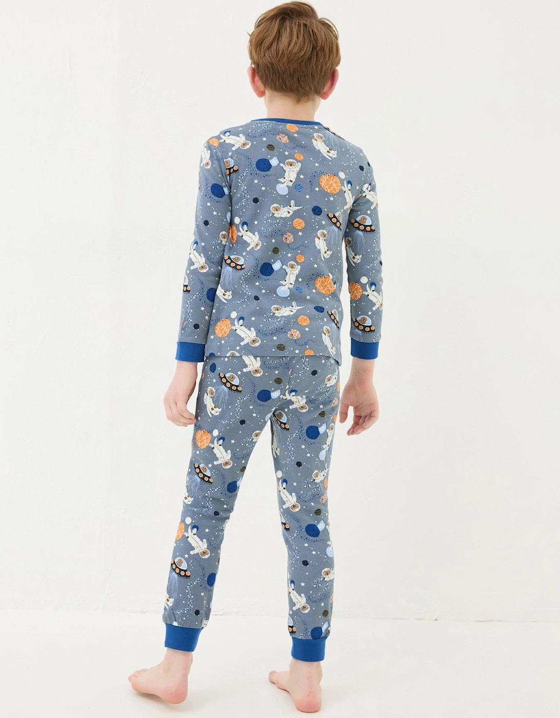 Boys Otter Snug Pyjama Set - Blue