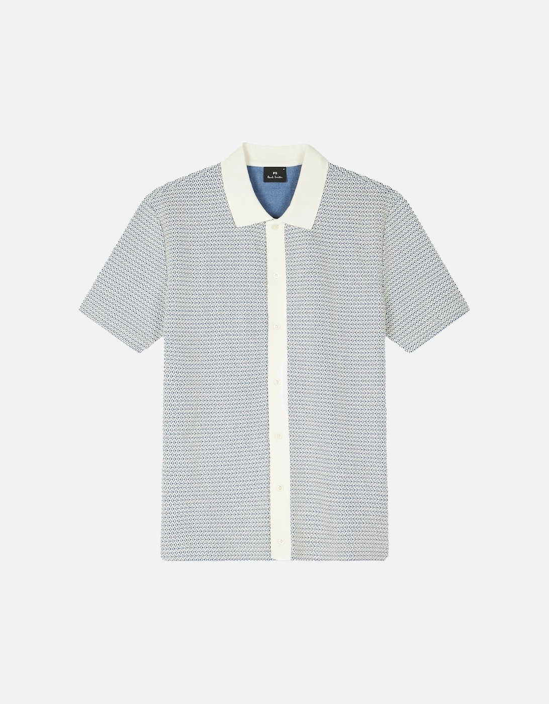 PS Button Front Polo Shirt Blue, 3 of 2