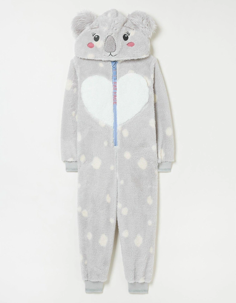 Girls Koala All In One - Light Grey