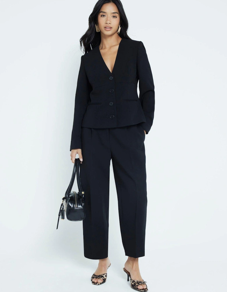 Slim Barrell Leg Trouser - Black