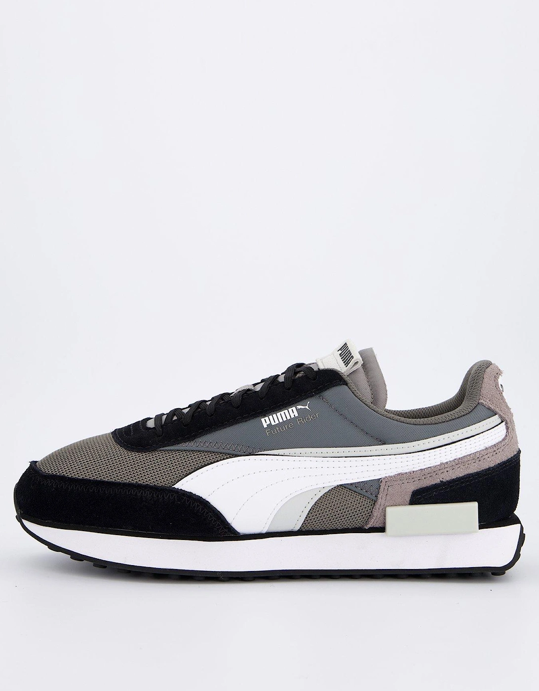 Men's Future Rider Double Two Trainers - Grey/black, 2 of 1