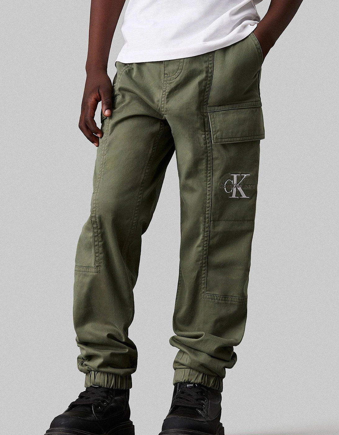 Boys Essential Woven Cargo Pants - Khaki, 6 of 5