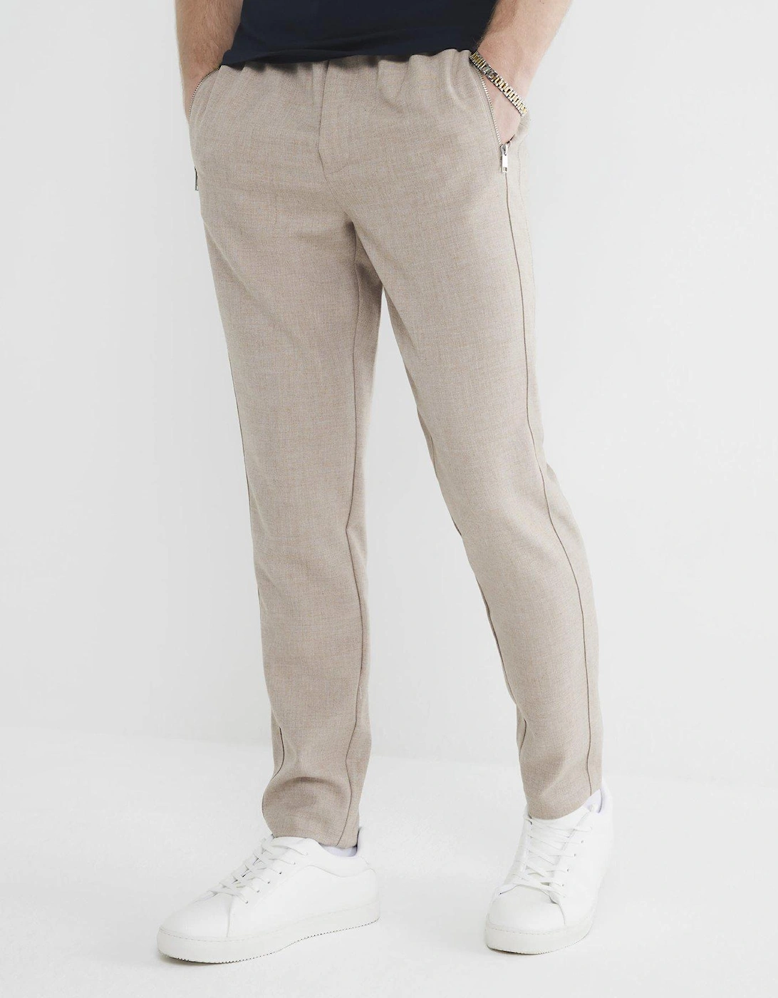 Textured Smart Joggers - Natural, 2 of 1