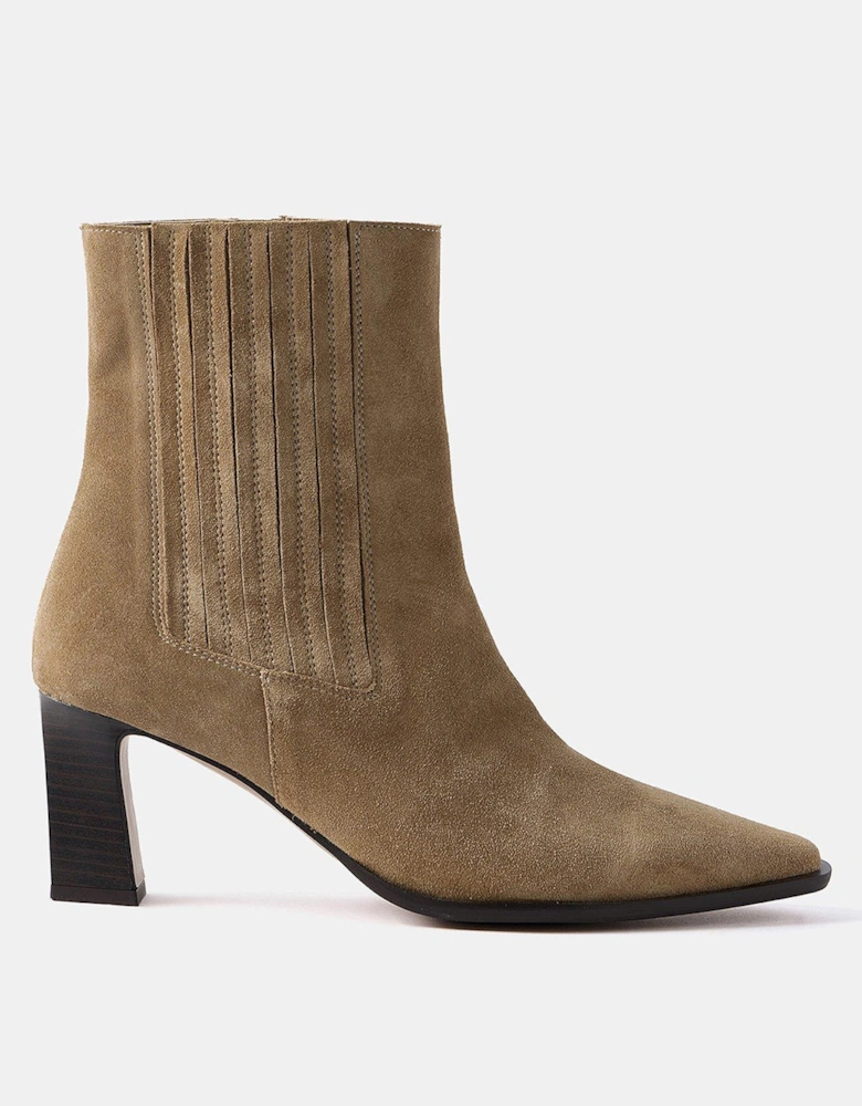 Milly Neutral Suede Block Boot