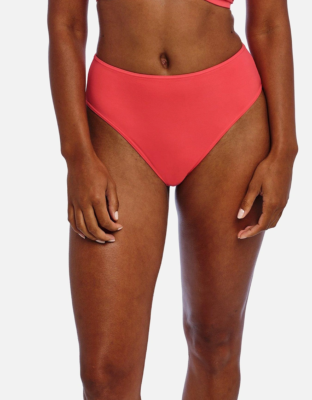 High Waist Bikini Brief - Coral, 2 of 1