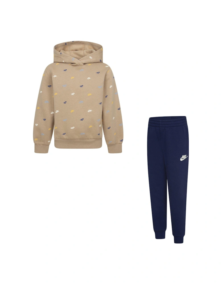 Kids All Over Print Tracksuit - Navy